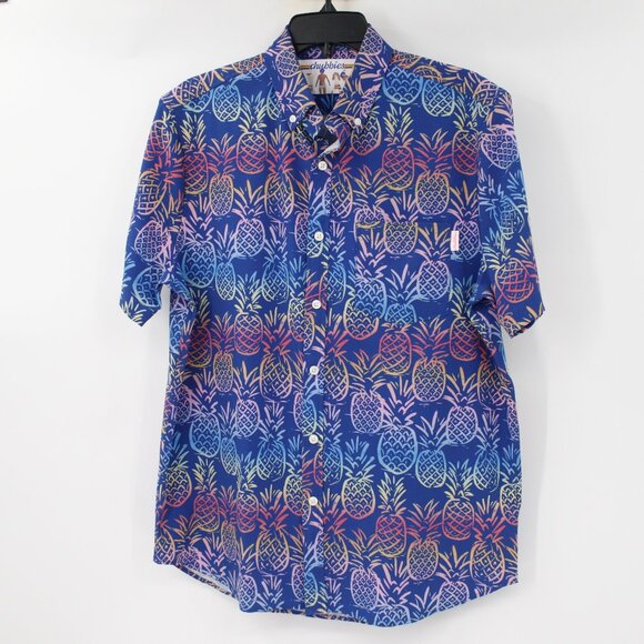 chubbies shirt‎ men's Medium Pineapple print pride month rainbow short sleeve - Picture 1 of 10
